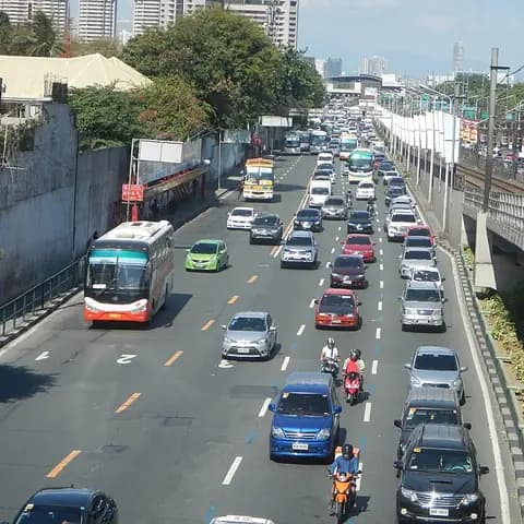 Traffic on EDSA near the Magallanes interchange