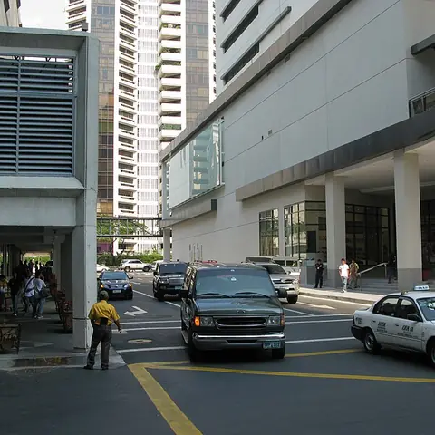 Cars in central Makati, Philippines
